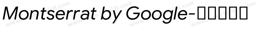 Montserrat by Google字体转换